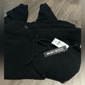 Design Lab by Lord & Taylor Black Sherpa Pants NEW